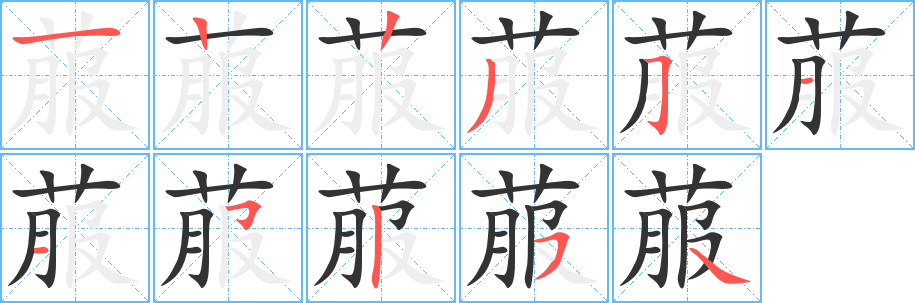 菔的笔顺分步演示