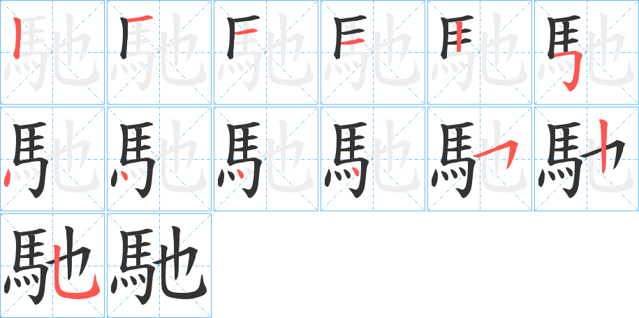 馳的笔顺分步演示